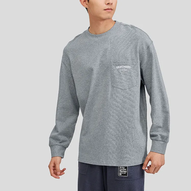 Skechers T Shirt Men's Medium Heather Gray-1