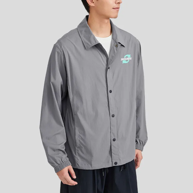Skechers Jackets Coats Men's Lime Gray-1