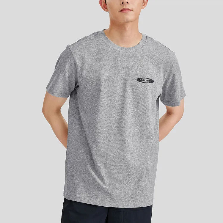 Skechers T Shirt Men's Medium Heather Gray-1