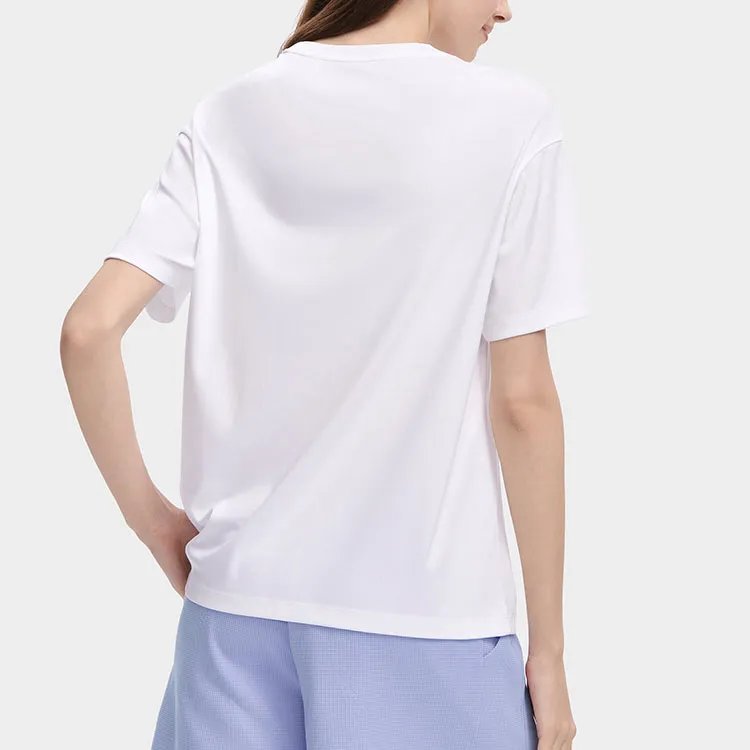 FILA Drop Shoulder Sleeve T-Shirt Women's Standard White-2
