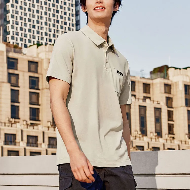 Skechers Polo Shirt Men's Silver Gray-1