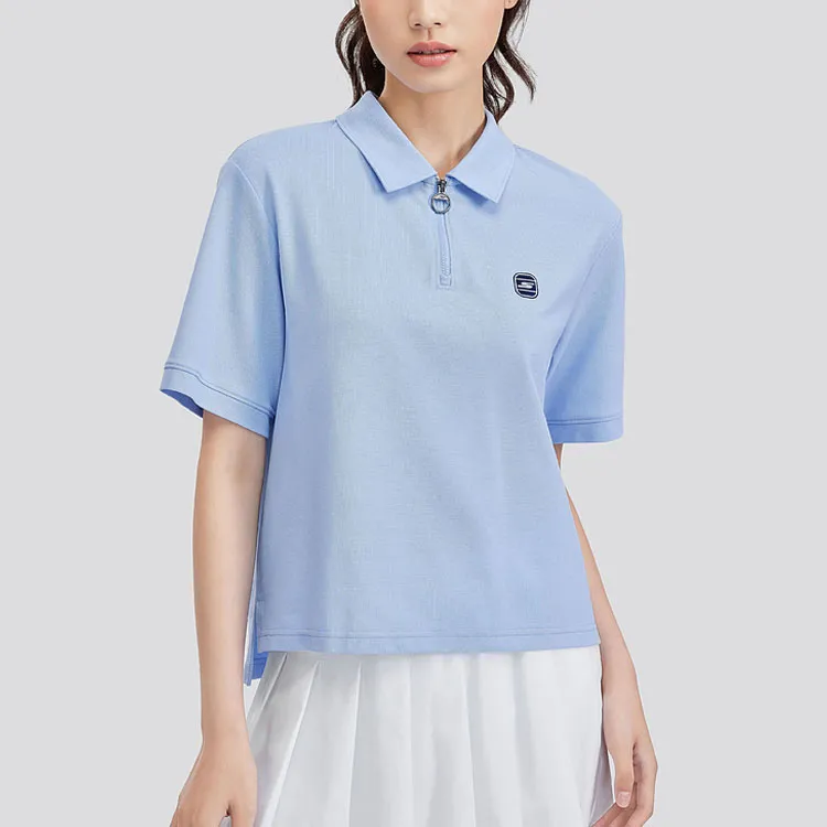 Skechers Polo Shirt Women's Moon White Blue-1