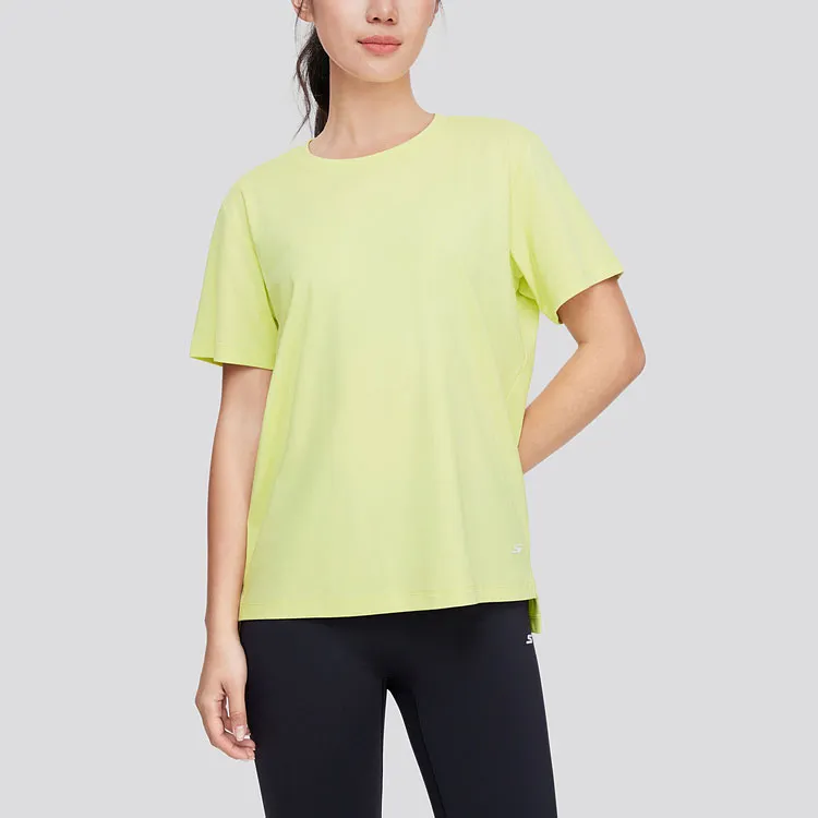 Skechers Regular T Shirt Women's Light Yellow Green-1