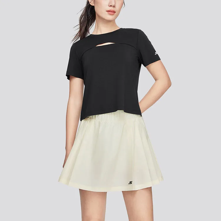 Skechers T-Shirt Women's Carbon Black-1