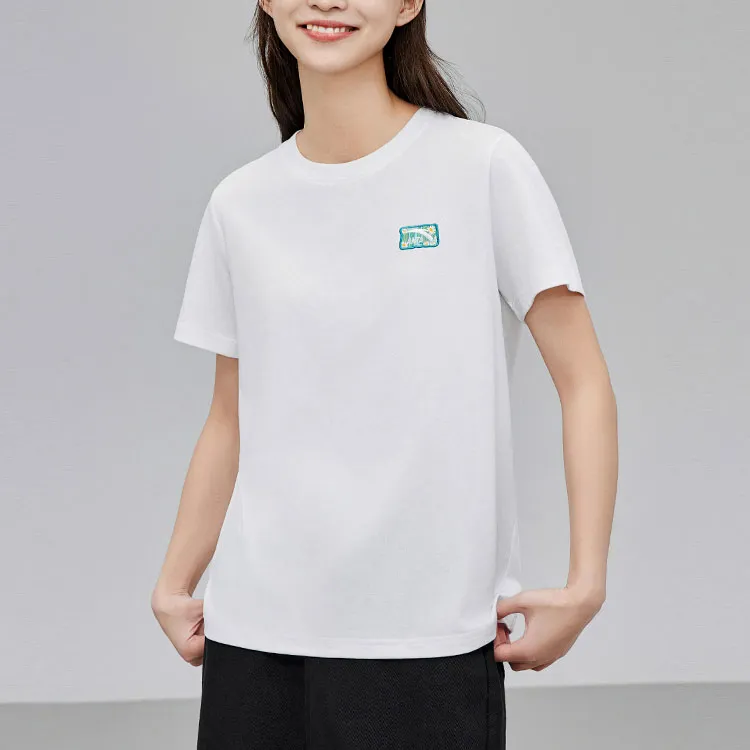 Anta Life Collection T Shirt Women's Jade Blue White-1