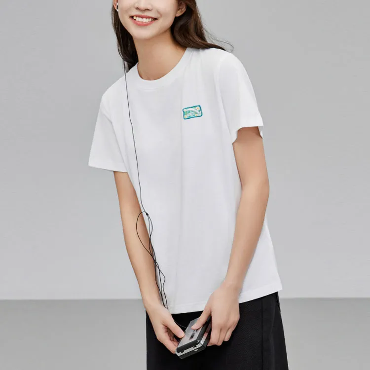Anta Life Collection T Shirt Women's Jade Blue White-3
