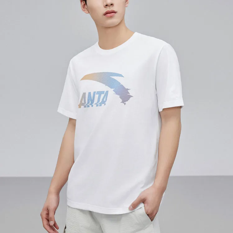 Anta Life Collection T Shirt Unisex Jade Blue White-1