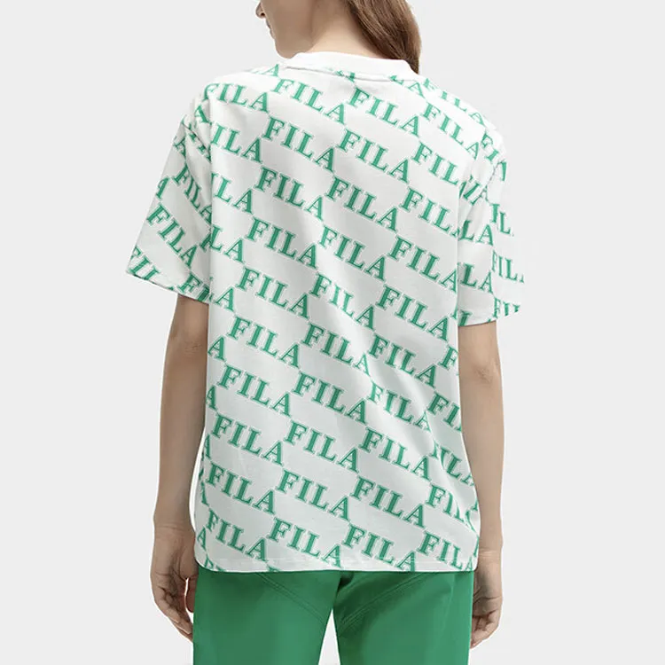 FILA Drop Shoulder Sleeve T Shirt Women's All Over Print 2-3