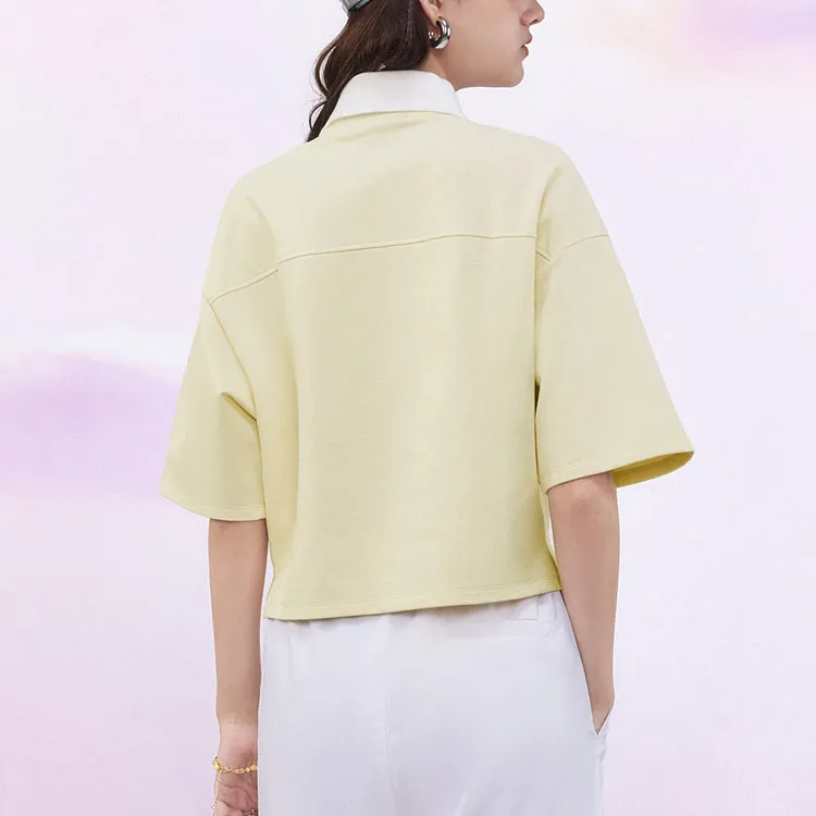 FILA FUSION FOB Series Polo Shirt Women's Lemon Cream Yellow-2