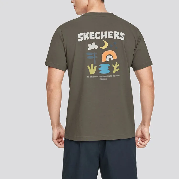 Skechers T Shirt Unisex Mushroom Brown-1