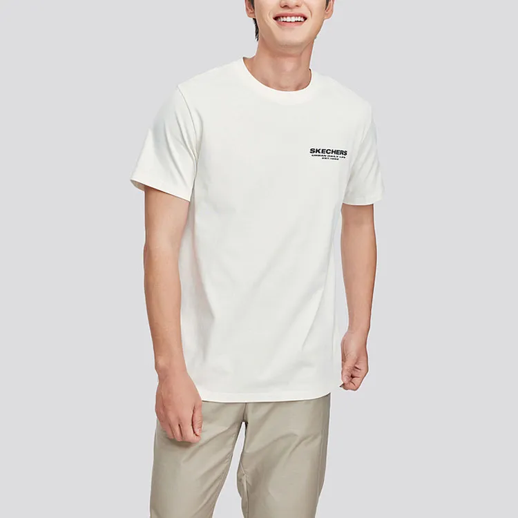 Skechers T Shirt Men's Marshmallow White-2