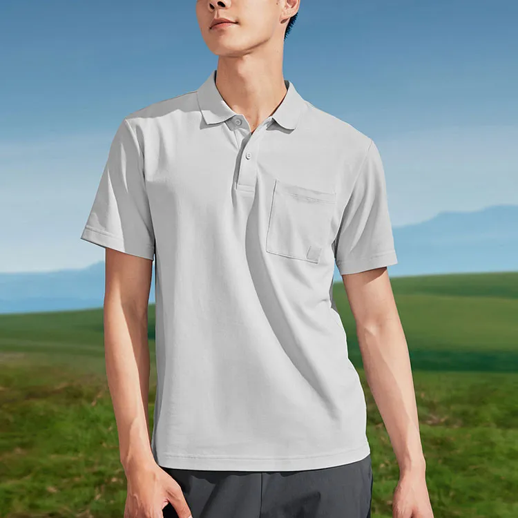 Skechers Polo Shirt Men's Light Gray-1