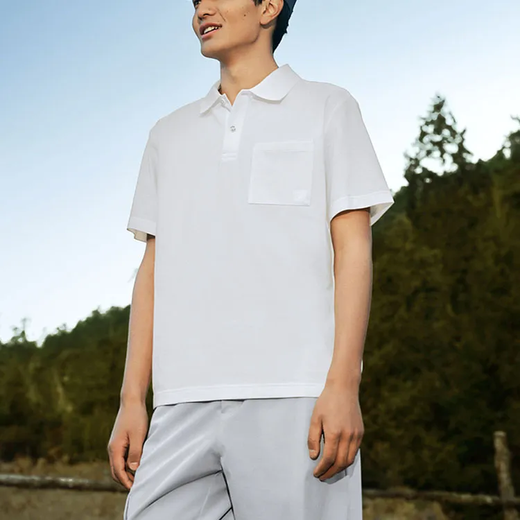 Skechers Polo Shirt Men's Marshmallow White-2