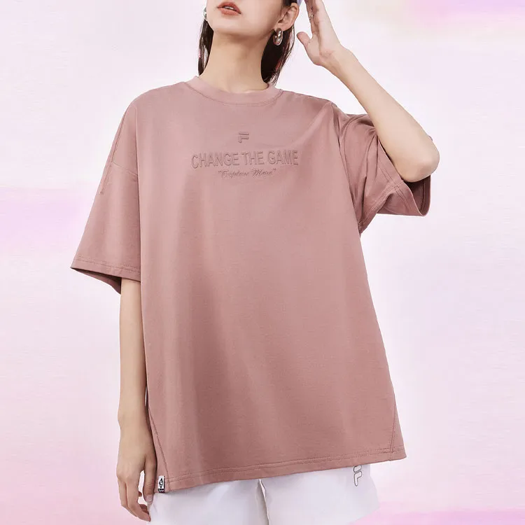 FILA FUSION FOB Series T Shirt Unisex Sauce Plum Pink-3