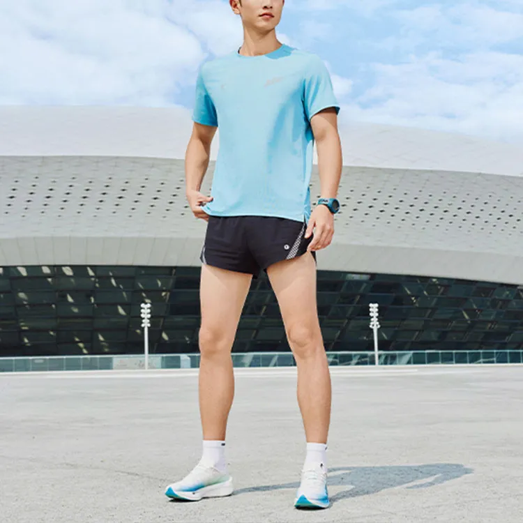 QIAODAN Regular T Shirt Men's Rain Wave Blue-2