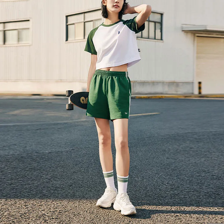 Anta Life Collection Raglan Sleeve T Shirt Women's Pure White/Wand Green-2