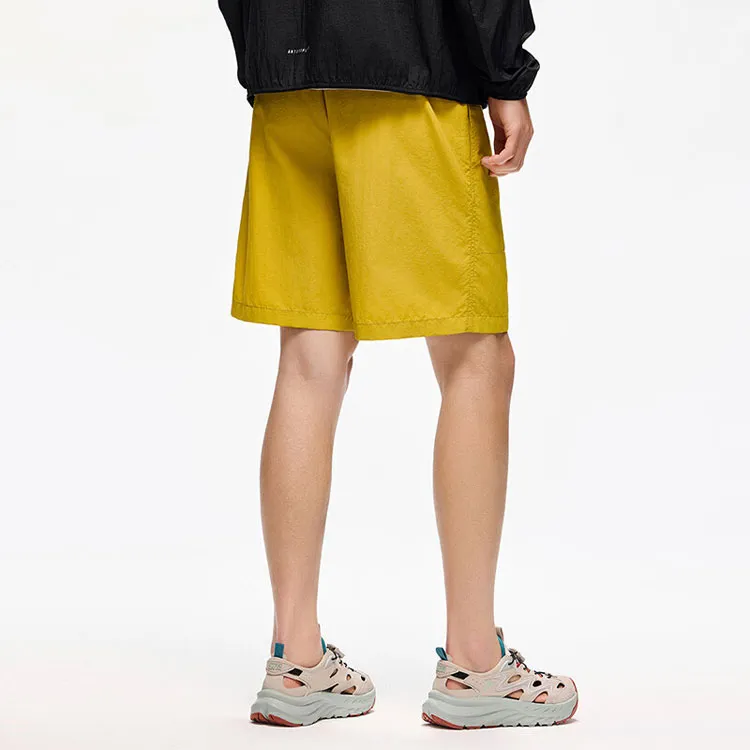 Anta Variety Training Collection Casual Shorts Men's Earth Brown Yellow-3