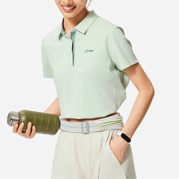 LiNing Fitness Series Polo Shirt Women's Ice Fat Green-2