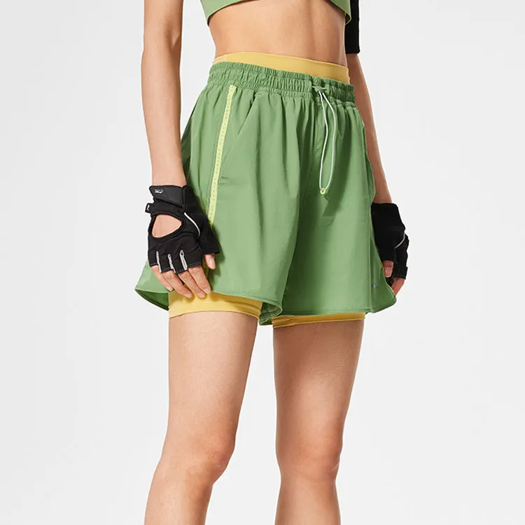 LiNing Fitness Series Sports Shorts Women's Stone Moss Green-1