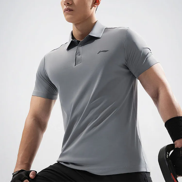 LiNing Fitness Series Polo Shirt Men's Shadow Gray-2