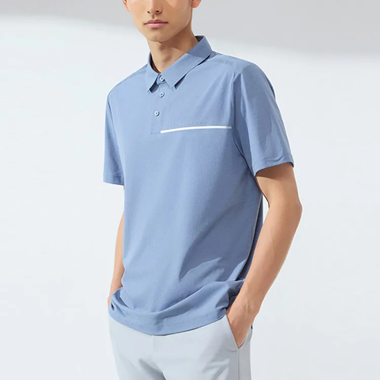Anta Variety Training Collection Polo Shirt Men's Cerulean Sky Blue-1