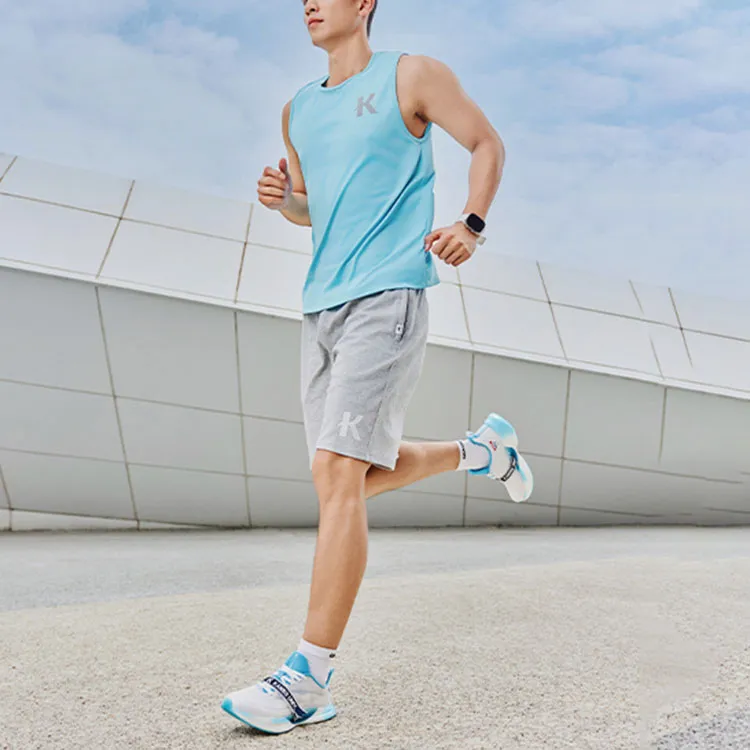 QIAODAN x QIANGFENGCHUIFU,LIANMINGKUAN Tank Top Men's Cirrus Blue-4