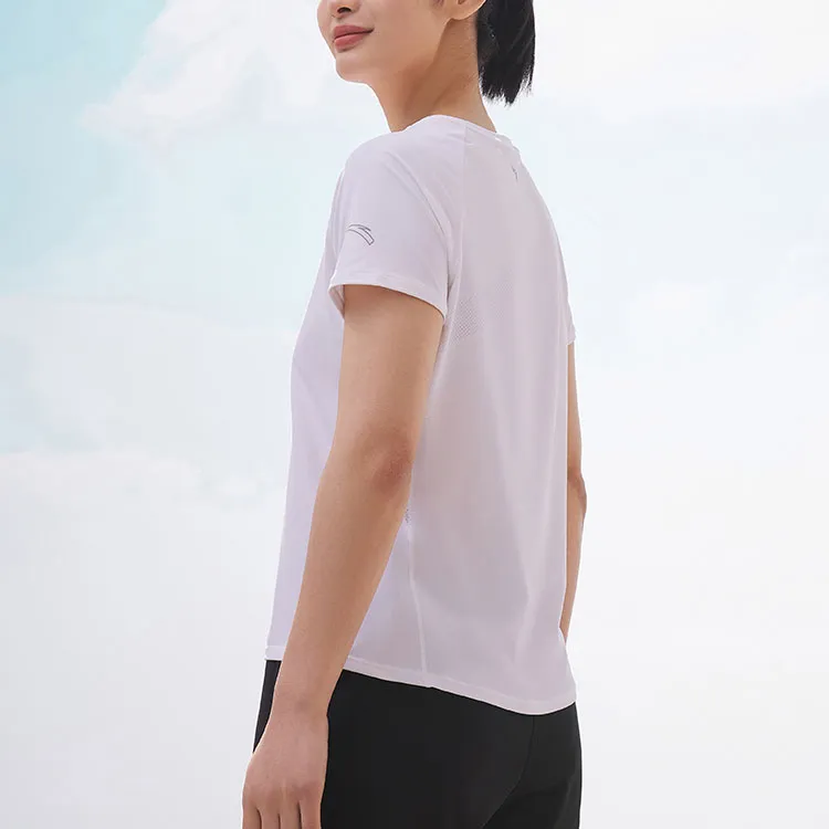 Anta Running Collection Raglan Sleeve T Shirt Women's Pure White-2