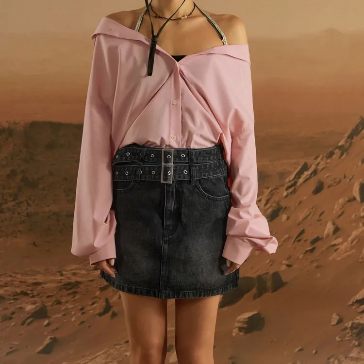 NO ONE ELSE Denim Short Skirts Women's-7