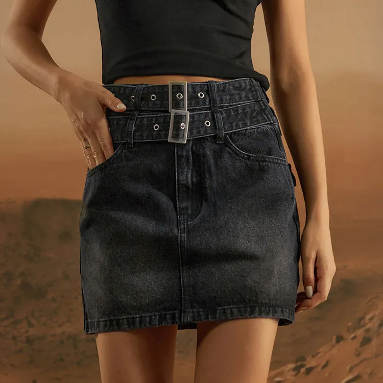 NO ONE ELSE Denim Short Skirts Women's-5
