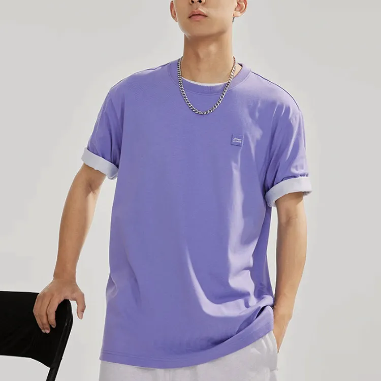 LiNing Sports Life Collection T Shirt Unisex Periwinkle Blue Purple-2