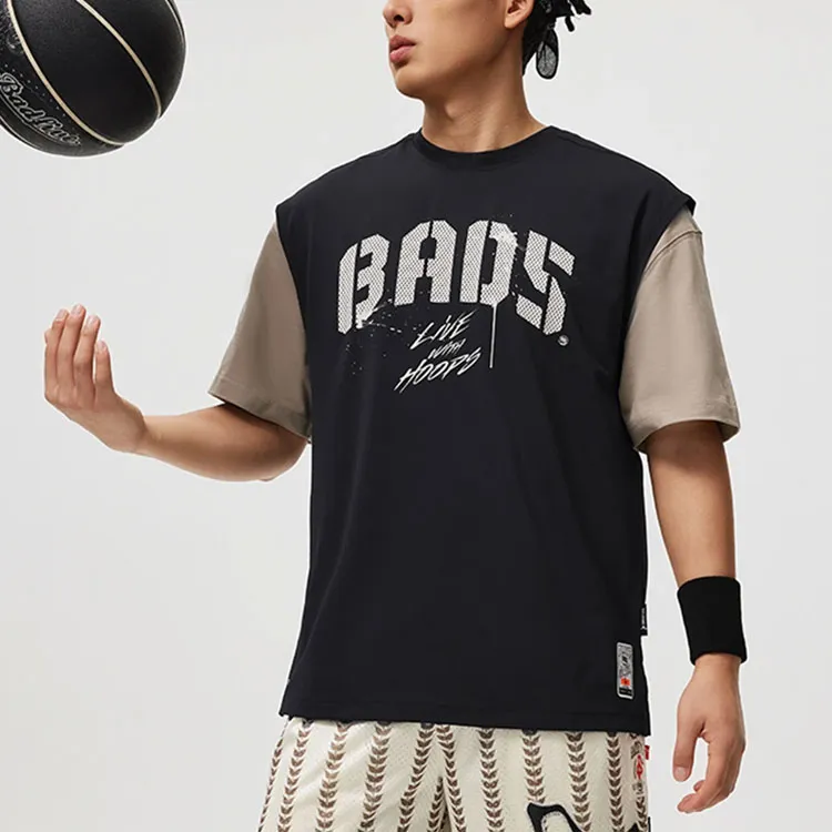 LINING Tank Tops Men Black-2
