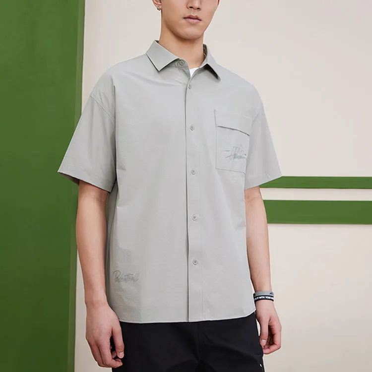 XTEP Shirt Men's City Solitude Gray-2