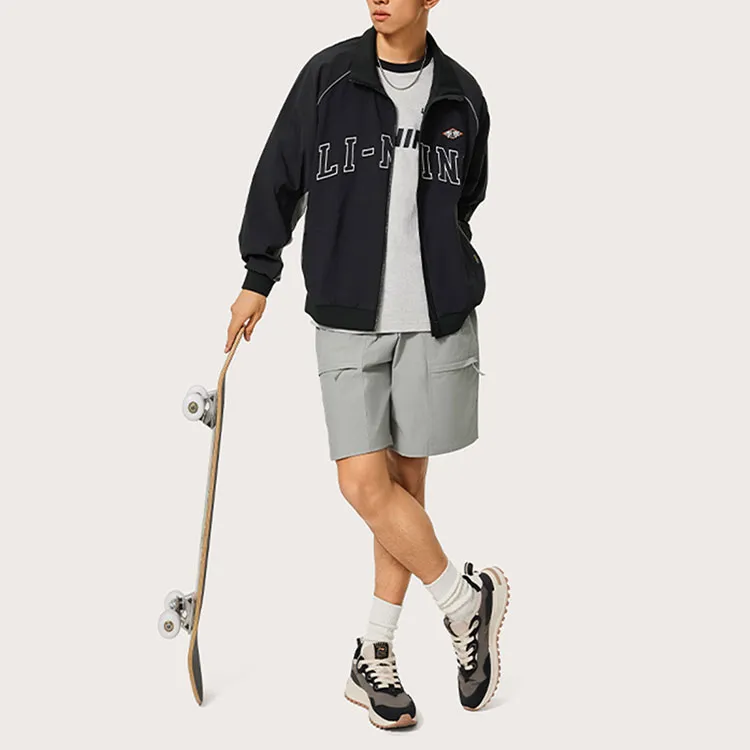 LiNing Sports Trend Series Trench Coat Men's Black-3