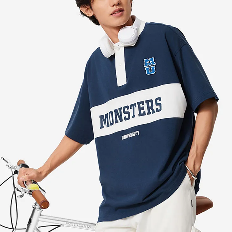 LiNing x Disney Polo Shirt Unisex Dark Navy/Ivory-3
