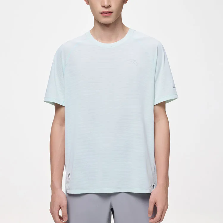 Anta Running Collection T Shirt Men's Ripple Clear Blue-1