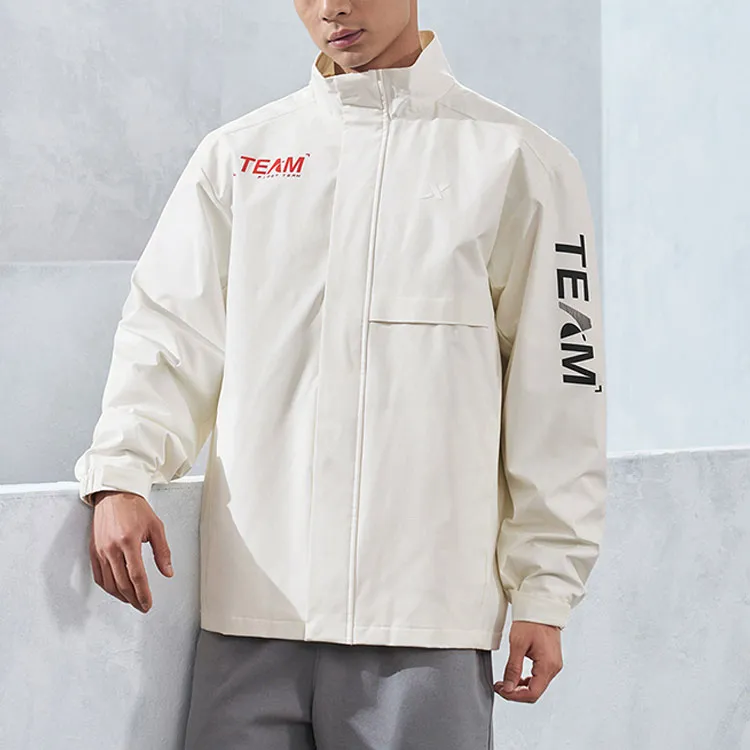 XTEP Variety Training Collection Trench Coat Men's Antique White-1
