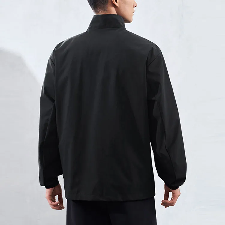 XTEP Variety Training Collection Trench Coat Men's Jet Black-2