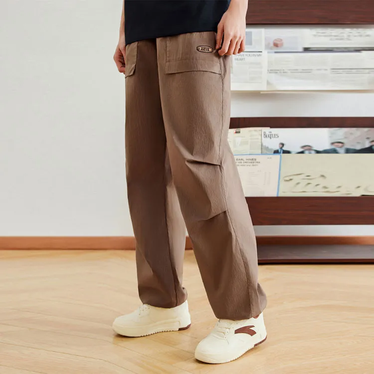 Anta Life Collection Knitted Sports Pants Men's Chiffon Brown-1