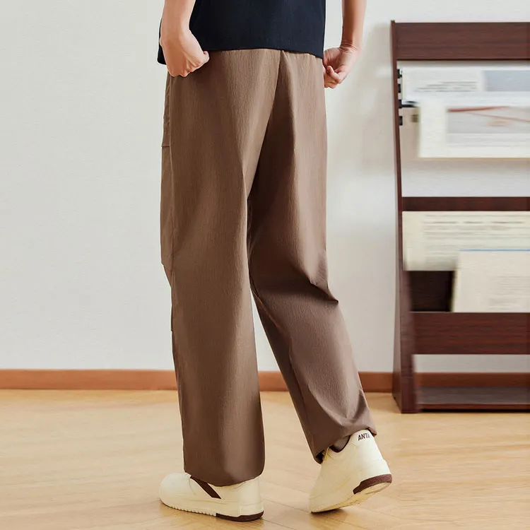 Anta Life Collection Knitted Sports Pants Men's Chiffon Brown-2