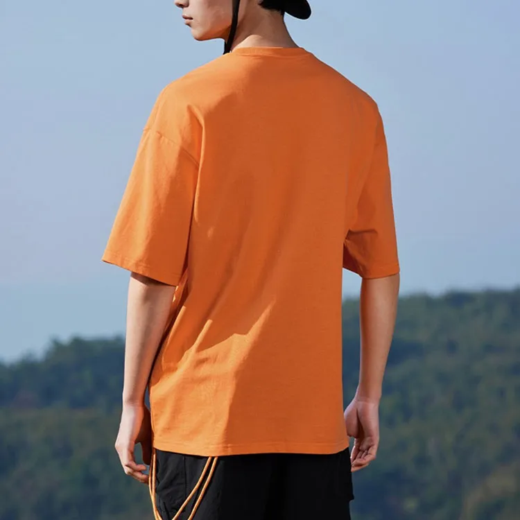 XTEP Vitality Series T-Shirt Men's Litchi Orange/Tumbleweed-3