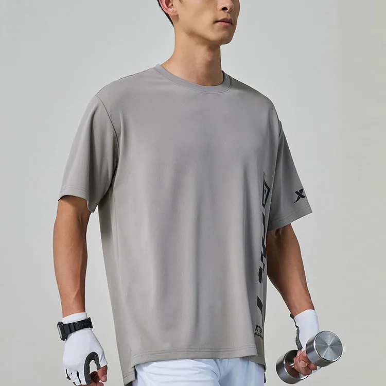 XTEP T-Shirt Men's Mud Clay Gray-3