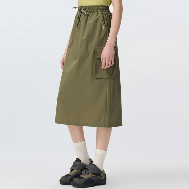 OUTDOOR PRODUCTS Casual Long Skirt Women's Army Green-3