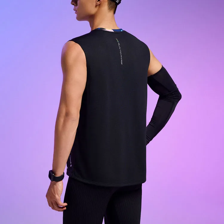 Anta Running Collection Tank Top Men's Basic Black/All Over Print-2