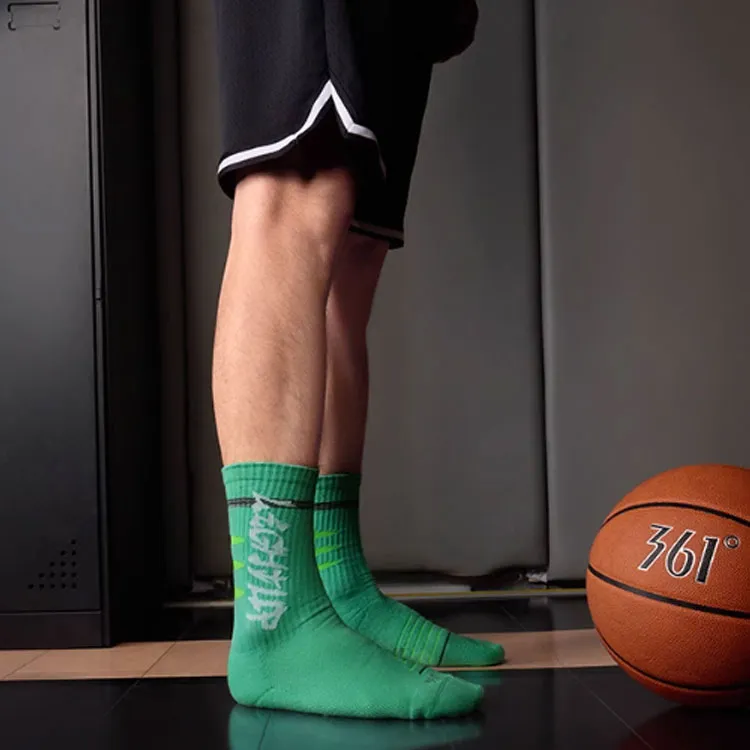 361° Basketball Socks Men's 1 Pack Light Green-3