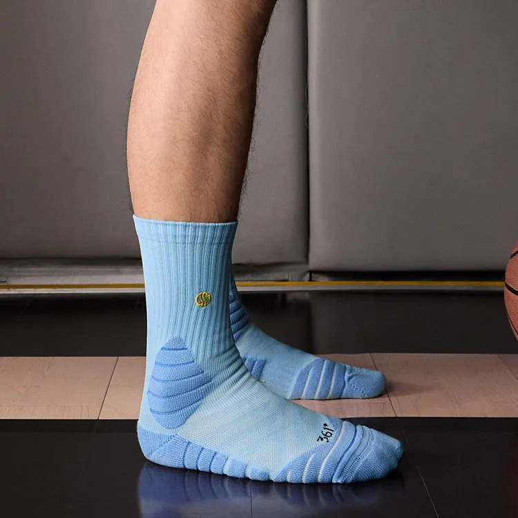 361° Basketball Socks Men's 1 Pack Blue-2