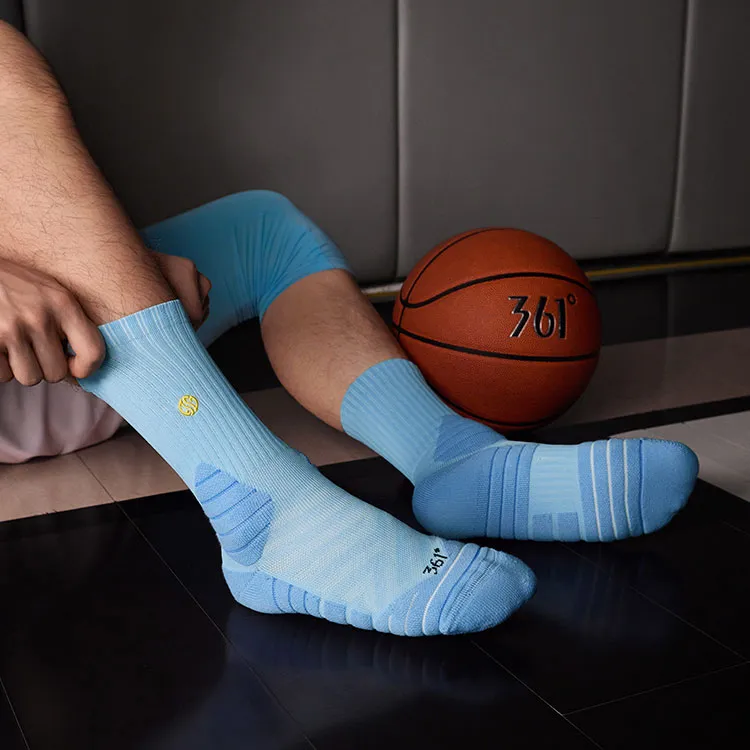 361° Basketball Socks Men's 1 Pack Blue-1