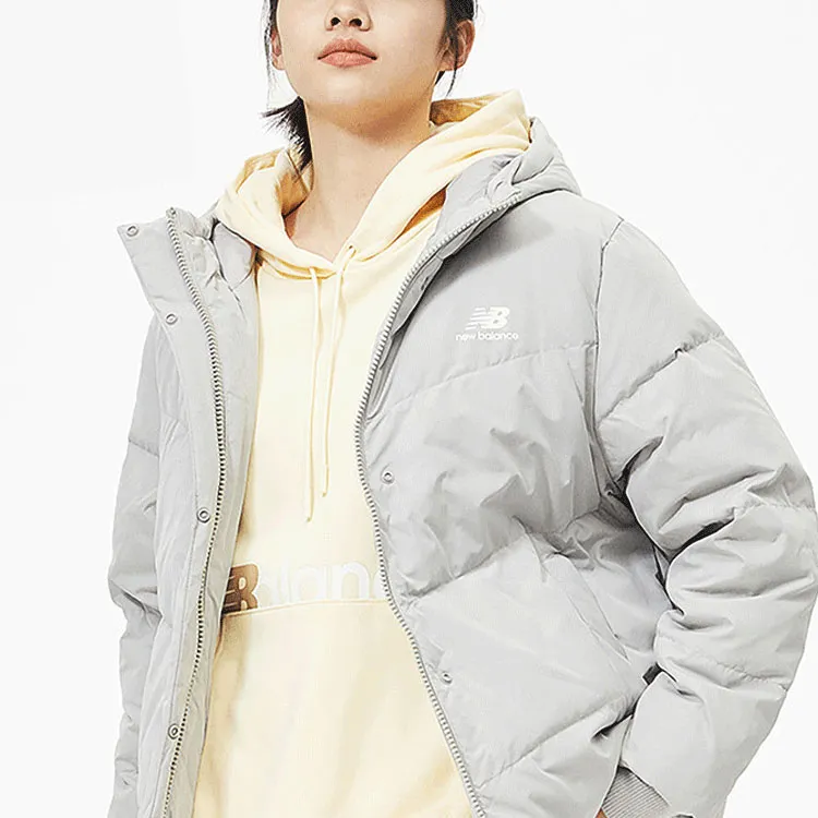New Balance Down Jacket Winter Women's Light Gray-3
