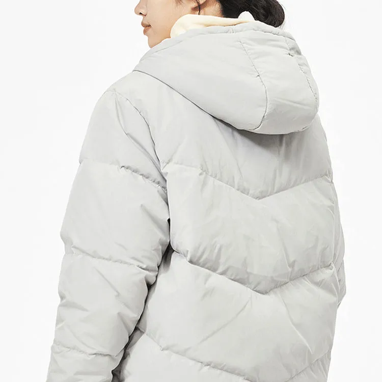 New Balance Down Jacket Winter Women's Light Gray-4