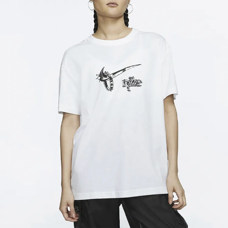Nike Set in Sleeve T Shirt Women's White-3