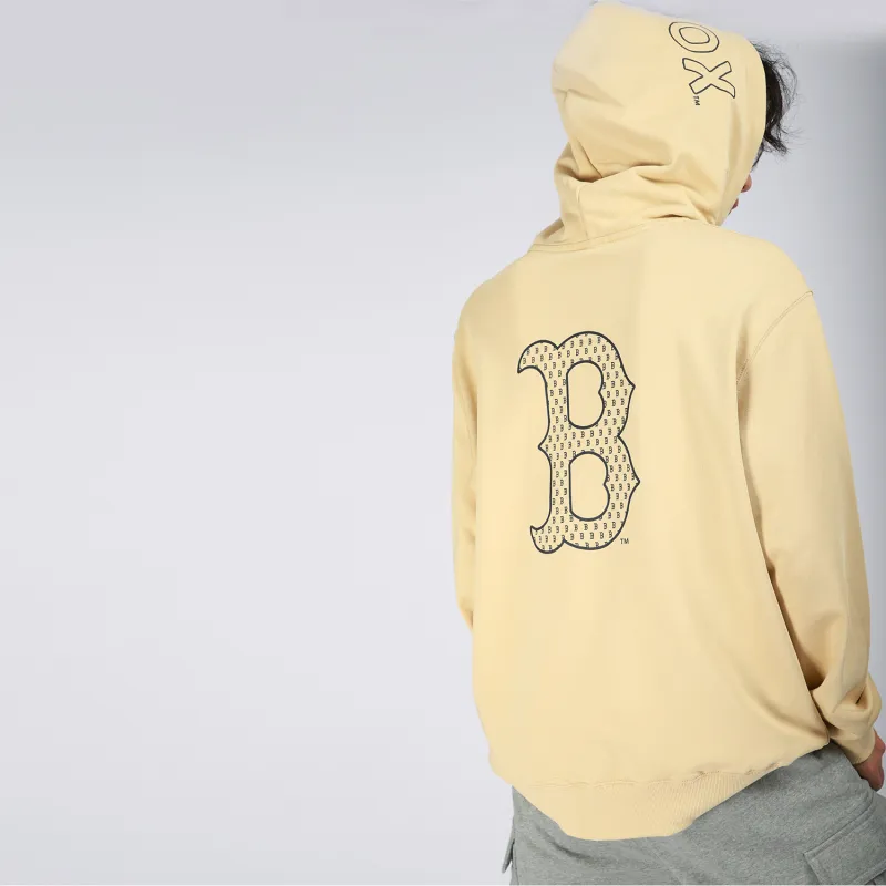 MLB Old Flower Sweatshirts Unisex Beige Yellow-5